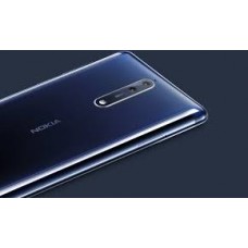 Nokia 8 Back Cover with frame [Glossy Blue]